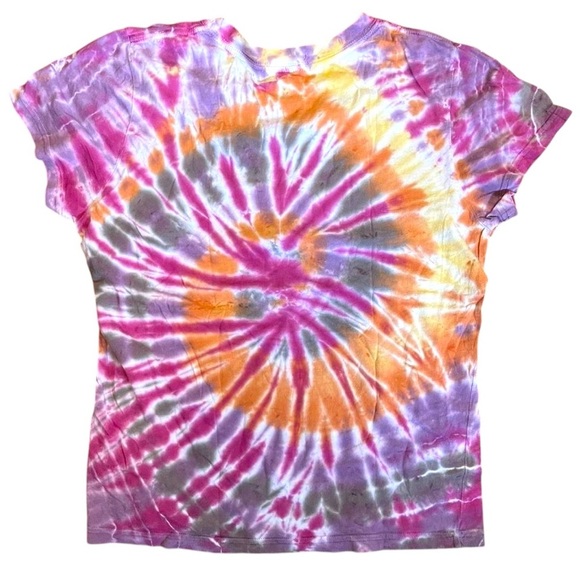 Lucky brand L tie die T-shirt tattoo rise graphic vintage made in USA Y2K hippie